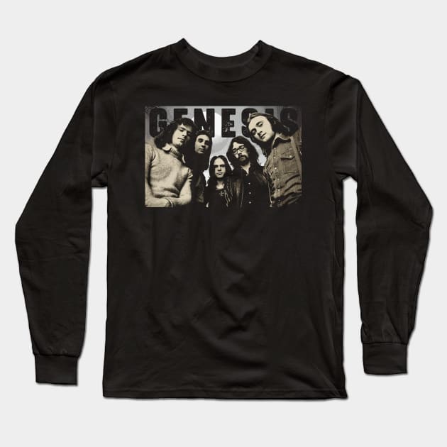 Peter Gabriel's Genesis Legacy - Honor the Iconic Frontman on a T-Shirt Long Sleeve T-Shirt by Silly Picture